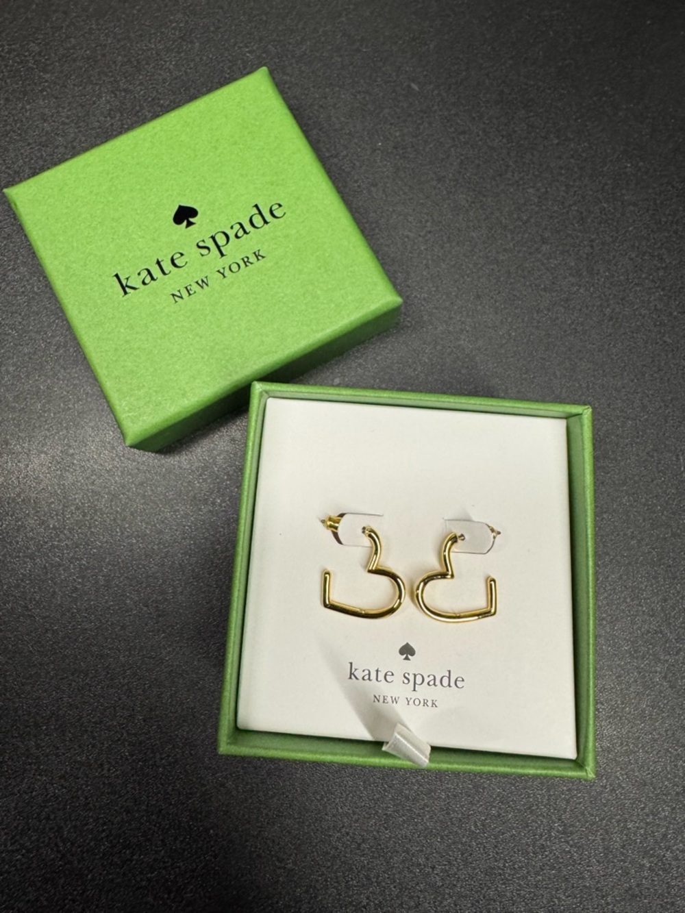 Kate Spade Scrunched Scall Gold Tone Earrings NWT Box Included